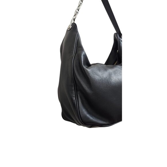 MARC JACOBS THE TEMPO LEATHER HOBO SHOULDER BAG BLACK - Picture 12 of 16